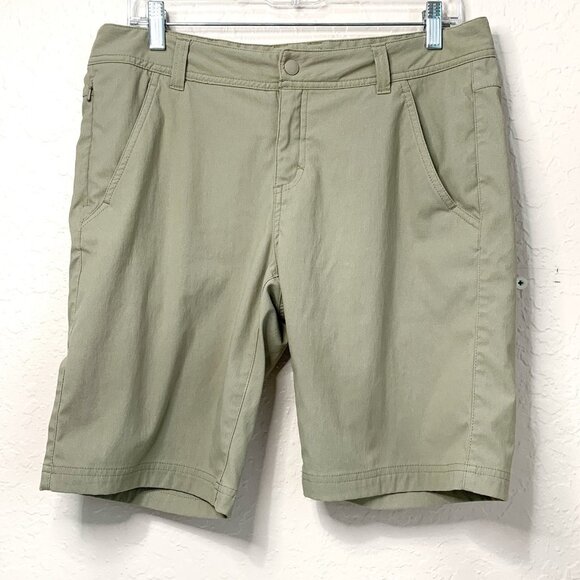 Royal Robbins Hiking Shorts Womens 10 Pockets Zip Pocket Nylon Blend Tan Fishing - Picture 1 of 9